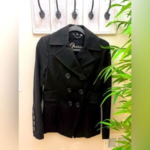 Guess “Pea Coat” Black, Size Medium